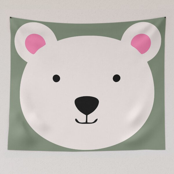 Item preview, Cute Minimal Bear Face Seamless Pattern designed and sold by UniqueDesign751.