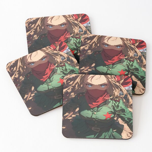 Item preview, Katyusha Girls Und Panzer Red Scarf Dramatic Windy Hair designed and sold by bystudiolereve.