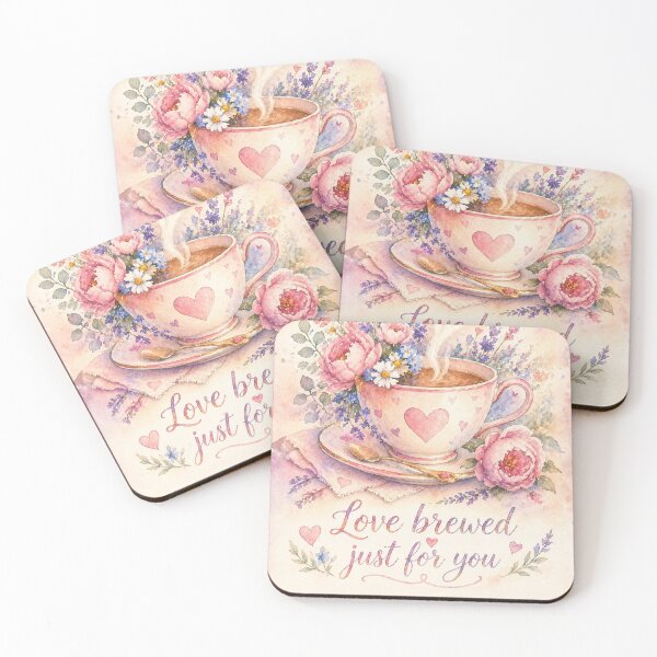 Item preview, Love Brewed Just For You Watercolour designed and sold by inspired-works.