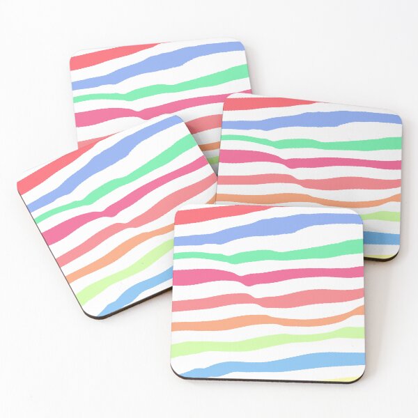 Item preview, Colorful Abstract Waves Pattern Minimalist Pastel Stripes Aesthetic Graphic Art Decor designed and sold by Teenidesign .