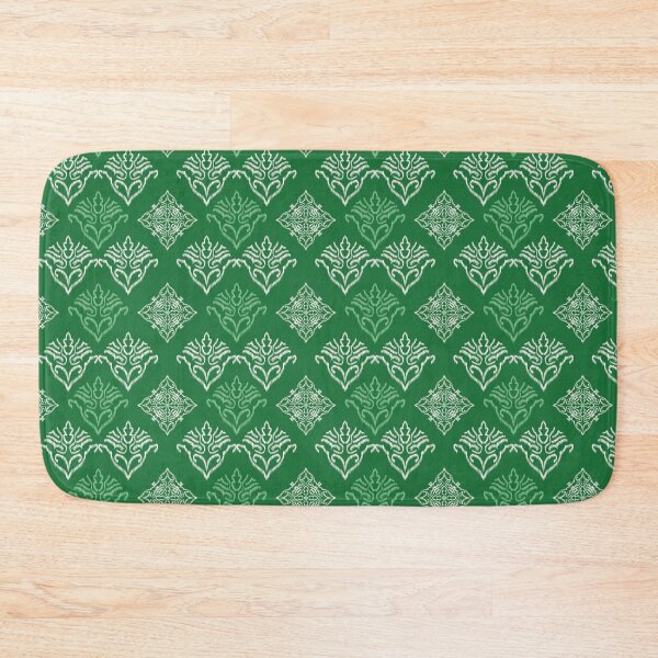 Item preview, White and Green ikat seamless pattern designed and sold by ChaReePat.