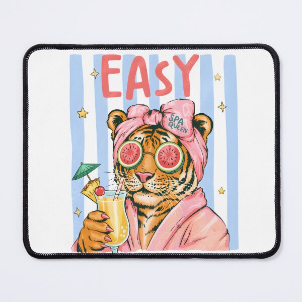 Item preview, Easy Spa Queen Tiger – Funny Relaxing Summer Tiger Illustration designed and sold by Snifferius.