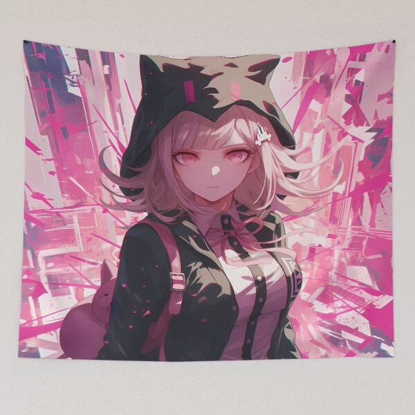 Item preview, Chiaki Nanami Danganronpa Pink Glitch Hoodie Cute Aesthetic designed and sold by bystudiolereve.