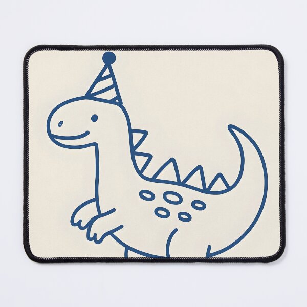 Item preview, Have a Dino-Mite Birthday – Simple Blue Kids Dinosaur Drawing designed and sold by EmeraldeaArt.