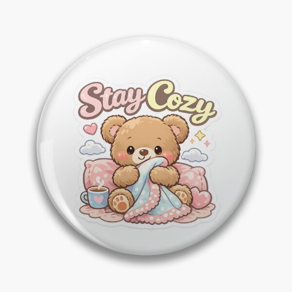 Item preview, Cute Bear Sticker – Stay Cozy Kawaii Teddy designed and sold by CutePrintCorner.