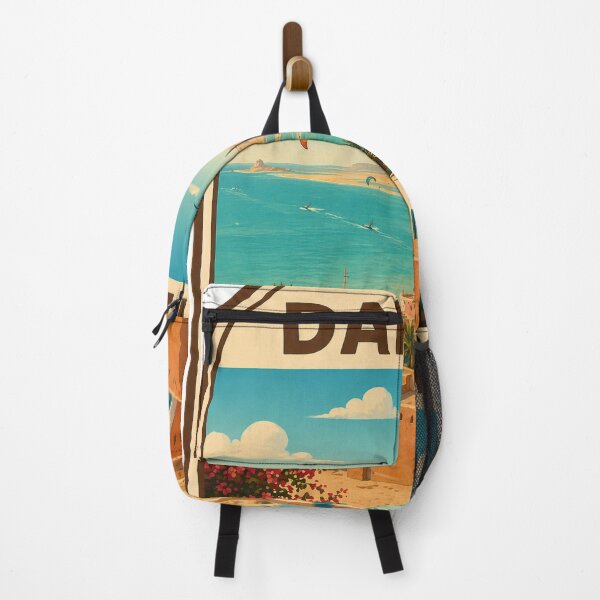 Item preview, Dakhla Morocco Vintage Travel Poster – Coastal Desert Art Print designed and sold by hlldz.