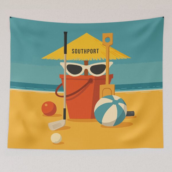 Item preview, Póster de recuerdo de viaje de Southport designed and sold by rogue-design.