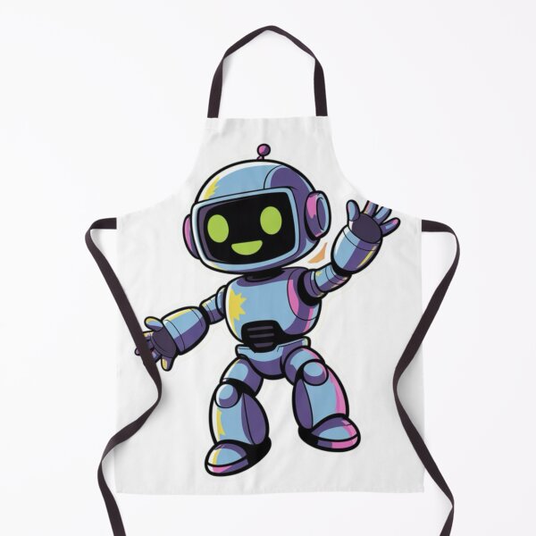 Item preview, Cute Friendly Robot Mascot – Colorful Chibi Tech Character designed and sold by Dospart.