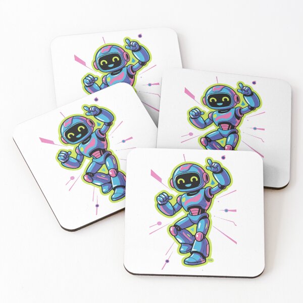 Item preview,     Kawaii Smiling Robot – Futuristic Cartoon designed and sold by Dospart.