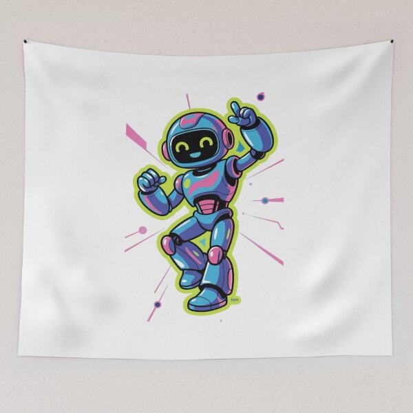 Item preview,     Kawaii Smiling Robot – Futuristic Cartoon designed and sold by Dospart.