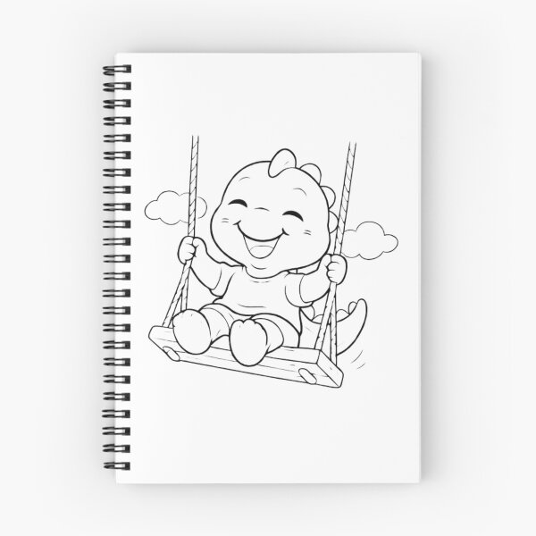 Item preview, Cute dinosaur on a swing – Adorable children's design designed and sold by Claudia156.