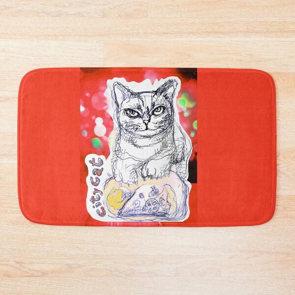 Item preview, City Cat Night Out For A Pizza (Original Drawing by ACCI) designed and sold by VanyssaGraphics.