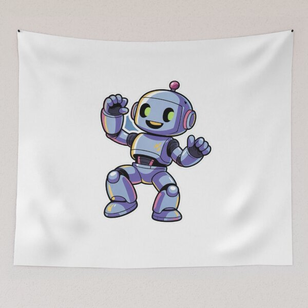 Item preview,     Happy Mini Robot – Cute Futuristic Mascot Illustration designed and sold by Dospart.