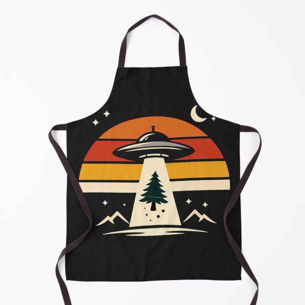 Item preview, UFO Abducting Pine Tree Retro Sunset designed and sold by Owcomm.
