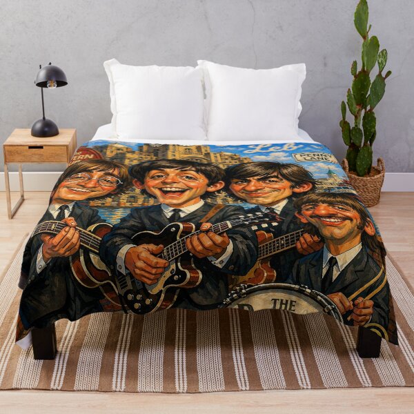 Item preview, The Beatles in Liverpool Caricature Unique handpainted Art designed and sold by LuluLeb.