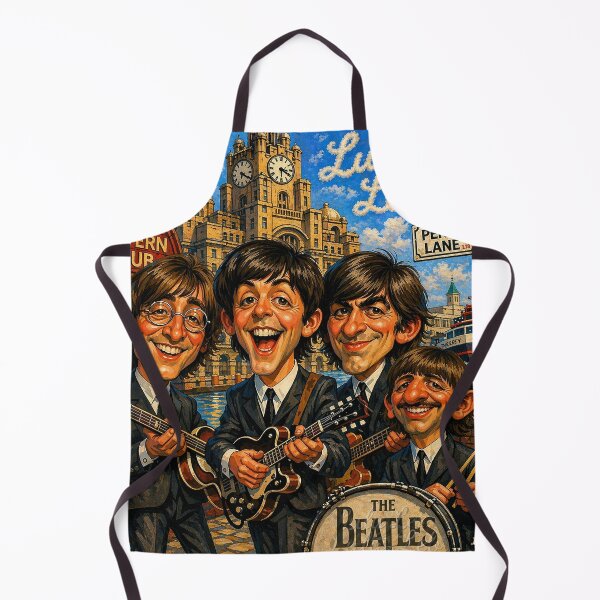 Item preview, The Beatles in Liverpool Caricature Unique handpainted Art designed and sold by LuluLeb.