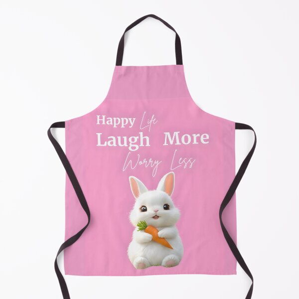 Item preview, Laugh More Worry Less quoted products with a cute rabit printed on it designed and sold by Brewgoodness.