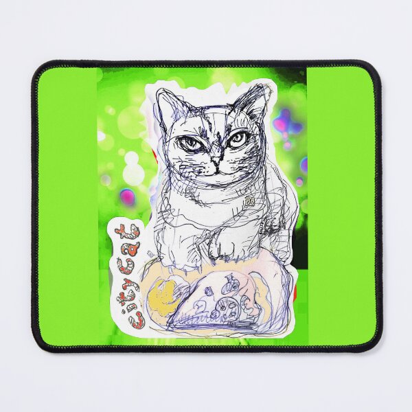 Item preview, City Cat Night Out For A Pizza (Original Drawing by ACCI) designed and sold by VanyssaGraphics.