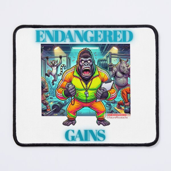 Item preview, Funny Gorilla Gym Coach Gift - Endangered Animal Humor Fitness - Birthday Gift Gym Lover Animal Lover Sport designed and sold by Nature & Moustaches.