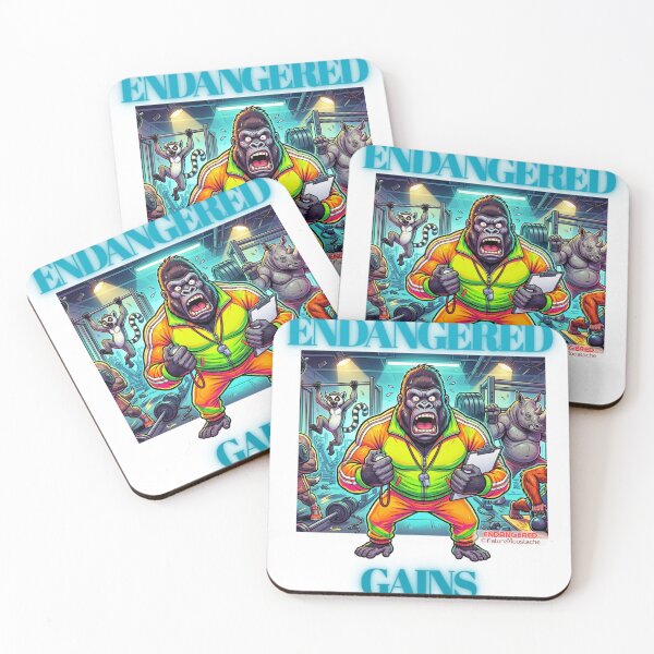 Item preview, Funny Gorilla Gym Coach Gift - Endangered Animal Humor Fitness - Birthday Gift Gym Lover Animal Lover Sport designed and sold by Nature & Moustaches.