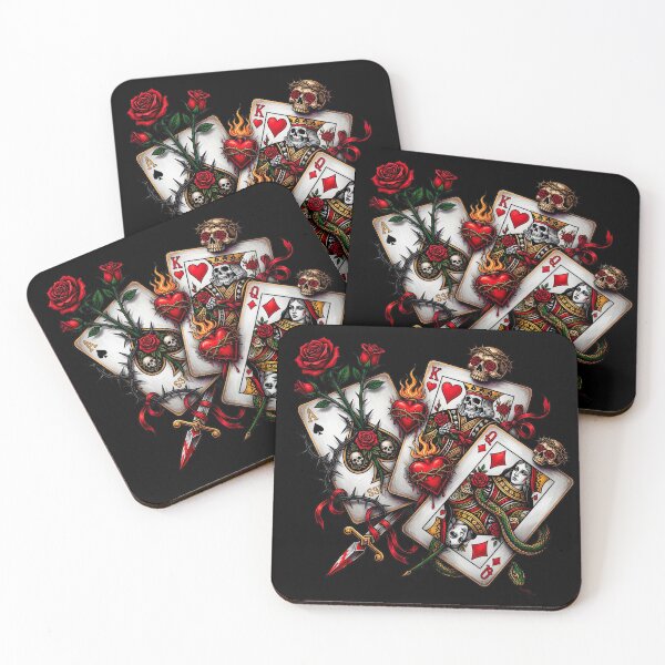 Item preview, playing cards and snakes. Art Print | Vintage Tattoo Flash | Lowbrow Pop Surrealism designed and sold by Piagor.