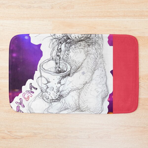 Item preview, City Cat With Bio Beverage (Ink Hand Drawing by ACCI designed and sold by VanyssaGraphics.