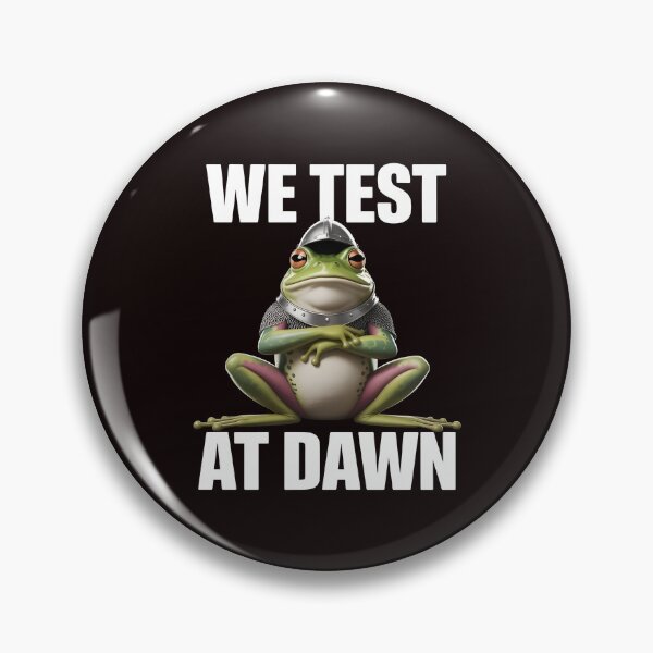 Item preview, We Test At Dawn Funny Frog Test Day – Testing Day Exam Frog Meme designed and sold by Redgiant87x.