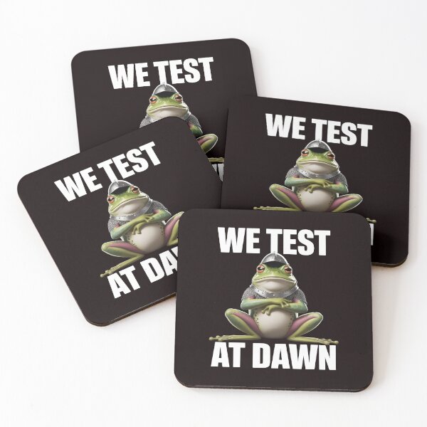 Item preview, We Test At Dawn Funny Frog Test Day – Testing Day Exam Frog Meme designed and sold by Redgiant87x.