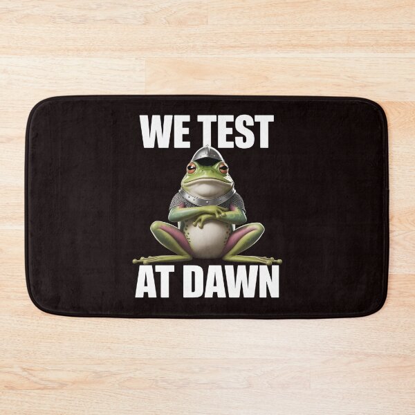Item preview, We Test At Dawn Funny Frog Test Day – Testing Day Exam Frog Meme designed and sold by Redgiant87x.