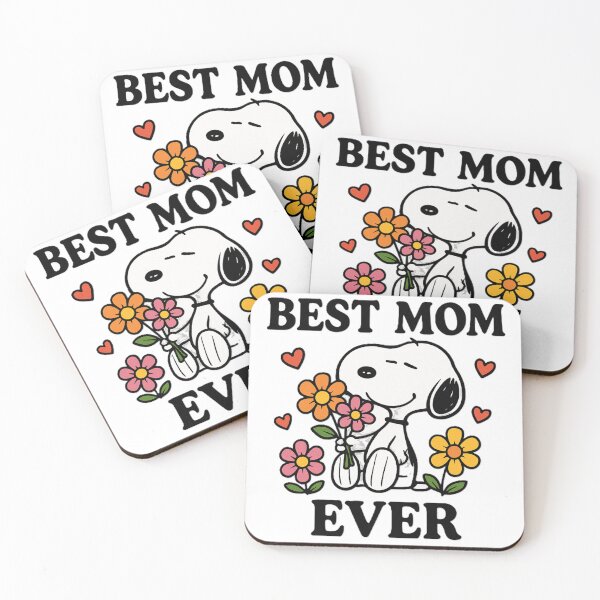 Item preview, Best Mom Ever, cute snoopy with flowers and hearts designed and sold by nicnacc.