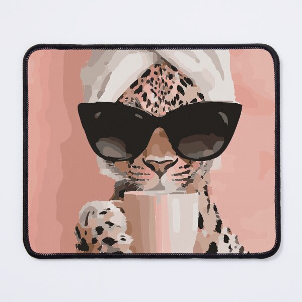 Item preview, Leopard Coffee Print, Chic Animal Wall Art, Spa Day Aesthetic, Fashion Animal Poster designed and sold by Moss and Moon Studio.
