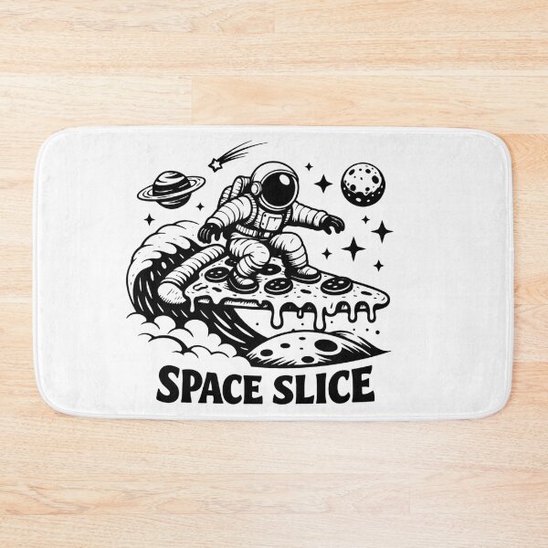 Item preview, Space Slice Astronaut Surfing Pizza in Outer Space designed and sold by Owcomm.