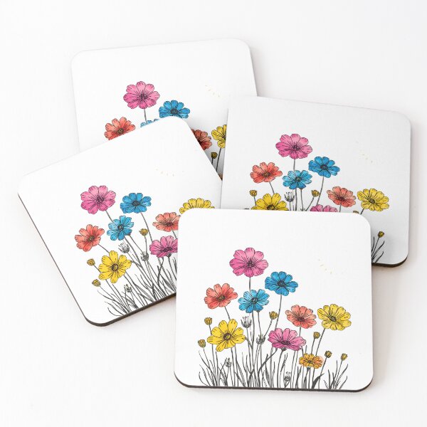 Item preview, Rainbow cosmos flower  designed and sold by uunaa.