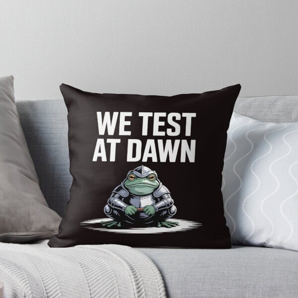Item preview, We Test At Dawn Funny Frog Test Day – Funny Exam Final Frog Meme designed and sold by Redgiant87x.