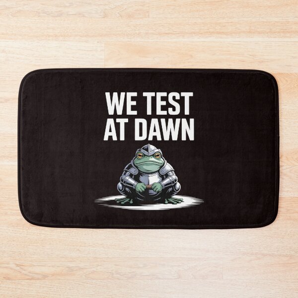 Item preview, We Test At Dawn Funny Frog Test Day – Funny Exam Final Frog Meme designed and sold by Redgiant87x.