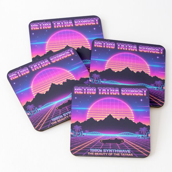Item preview, Tatra Mountains Synthwave Neon 80s Sunset designed and sold by ryanguas.