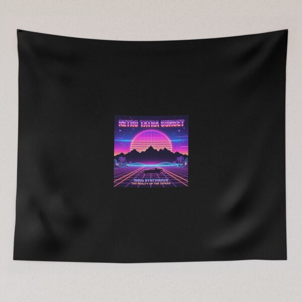 Item preview, Tatra Mountains Synthwave Neon 80s Sunset designed and sold by ryanguas.