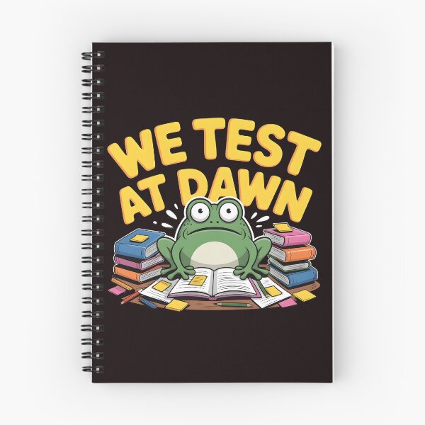 Item preview, We Test At Dawn Funny Frog Test Day – Testing Day Humor Frog Meme designed and sold by Redgiant87x.