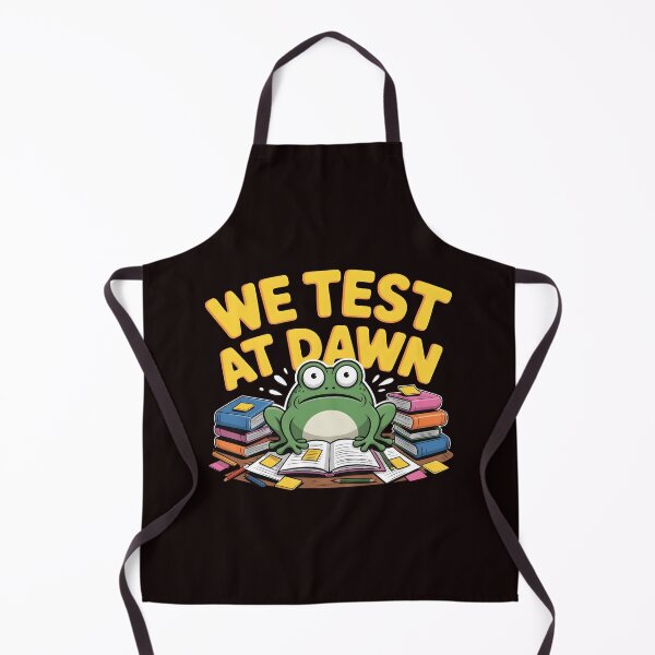 Item preview, We Test At Dawn Funny Frog Test Day – Testing Day Humor Frog Meme designed and sold by Redgiant87x.