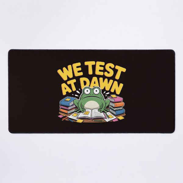 Item preview, We Test At Dawn Funny Frog Test Day – Testing Day Humor Frog Meme designed and sold by Redgiant87x.