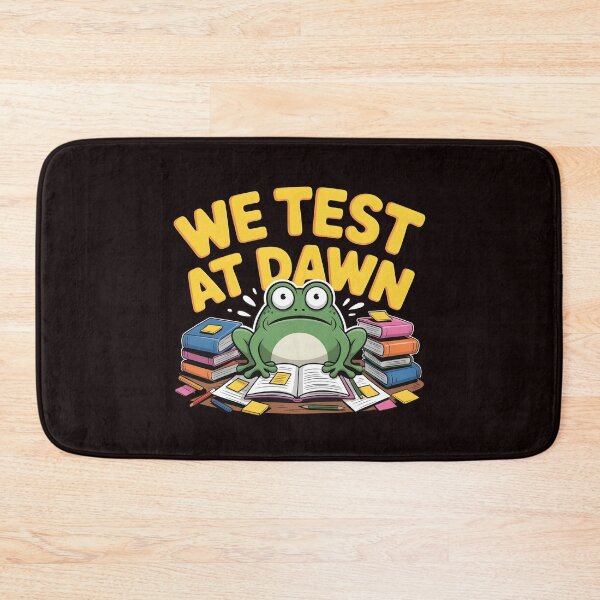 Item preview, We Test At Dawn Funny Frog Test Day – Testing Day Humor Frog Meme designed and sold by Redgiant87x.