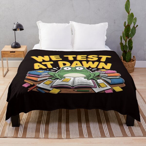 Item preview, We Test At Dawn Funny Frog Test Day – Testing Day Humor Frog Meme designed and sold by Redgiant87x.