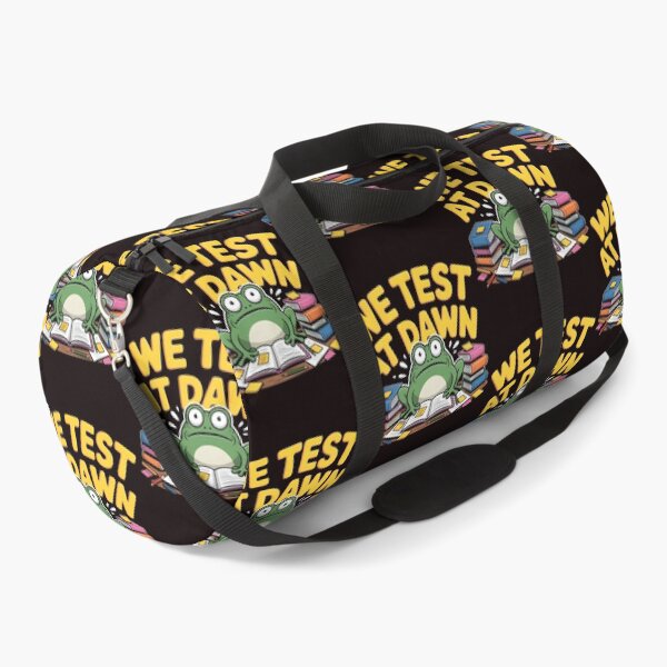Item preview, We Test At Dawn Funny Frog Test Day – Testing Day Humor Frog Meme designed and sold by Redgiant87x.