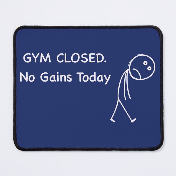 Item preview, No gains today Gym humour sad stick figure designed and sold by Lunevalleyart.