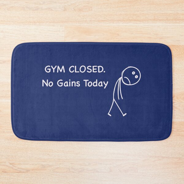 Item preview, No gains today Gym humour sad stick figure designed and sold by Lunevalleyart.