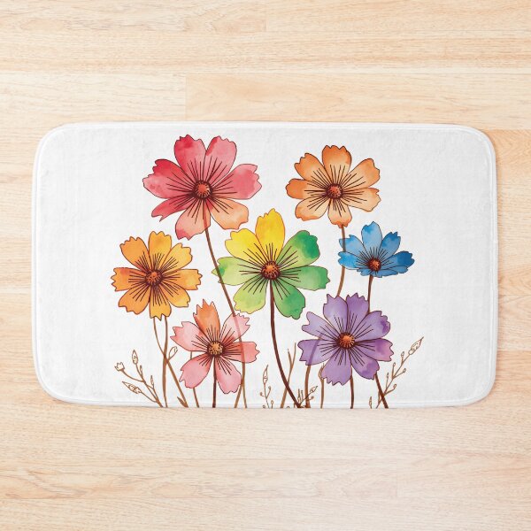 Item preview, flor de cosmos arcoíris designed and sold by uunaa.