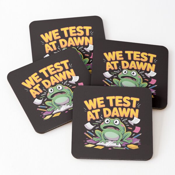 Item preview, We Test At Dawn Funny Frog Test Day – Exam Humor Funny Frog Meme designed and sold by Redgiant87x.