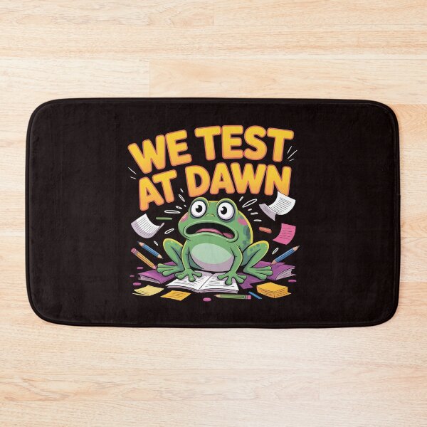 Item preview, We Test At Dawn Funny Frog Test Day – Exam Humor Funny Frog Meme designed and sold by Redgiant87x.