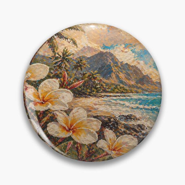 Item preview, Frangipani Flower Reunion Island ocean - La Reunion Lovers designed and sold by artyfartypants.