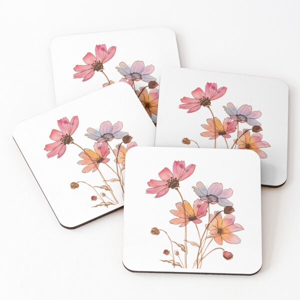 Item preview, Rainbow cosmos flower  designed and sold by uunaa.